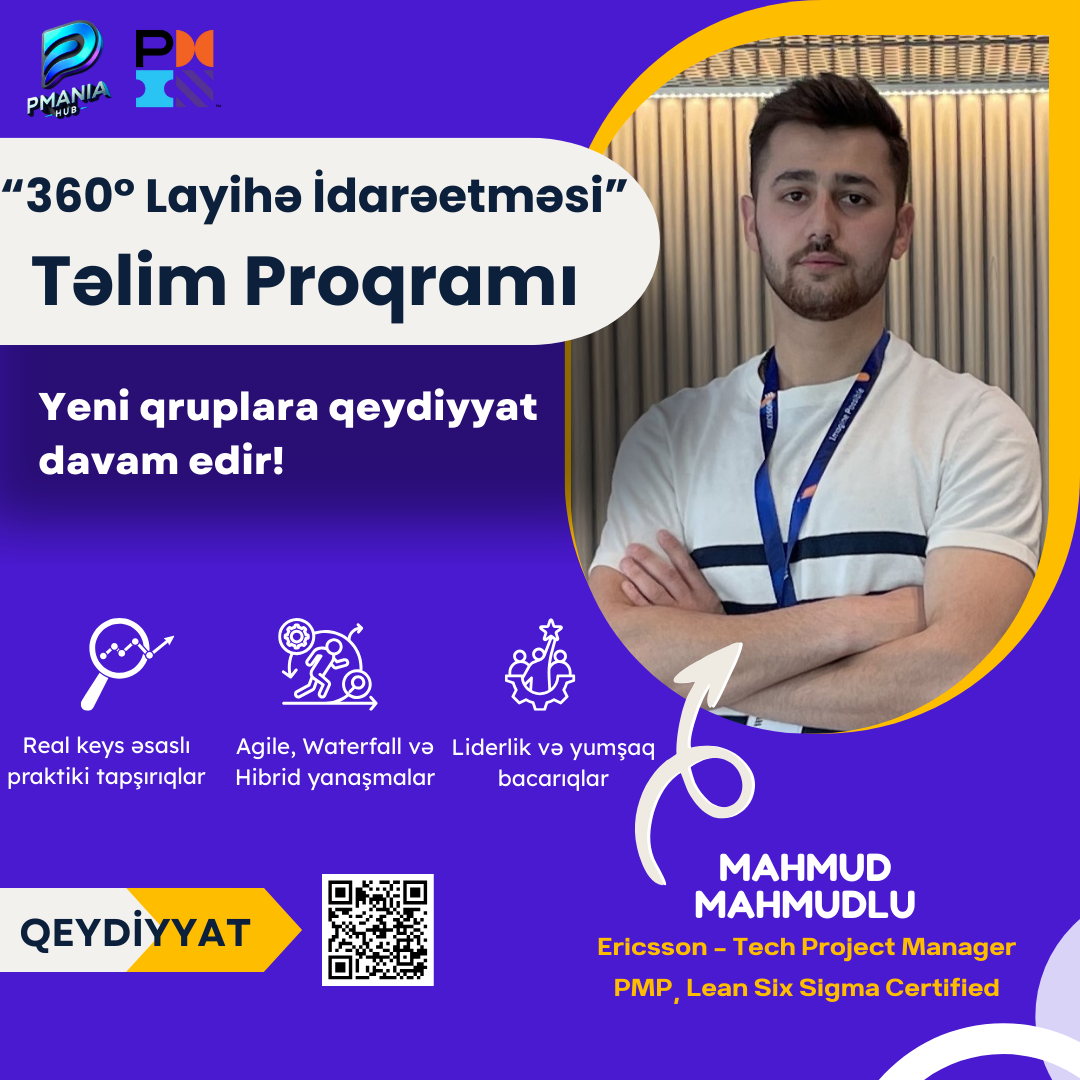 360° Layihə İdarəetməsi Təlimi Qeydiyyatı